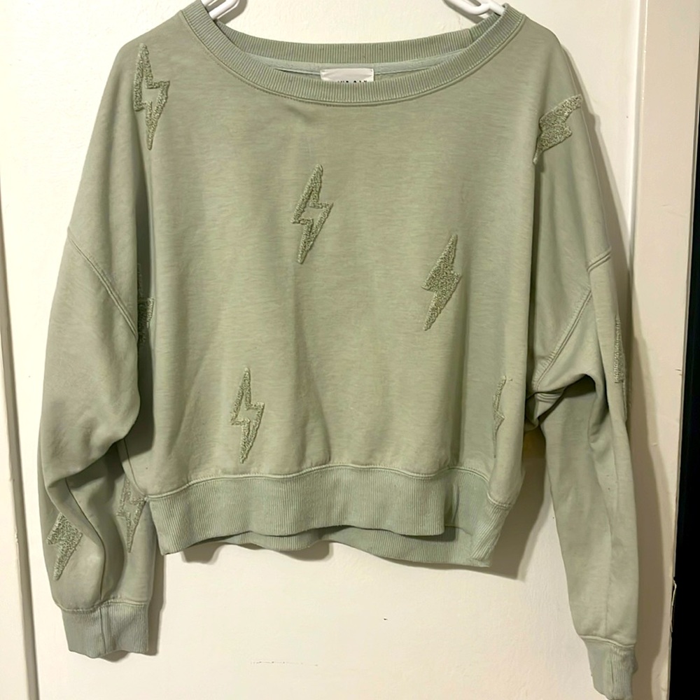 Olive & Oak lightening bolt sweater large